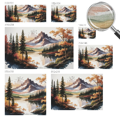 Selbstklebende Fototapete fürs Wohnzimmer Bergherbst