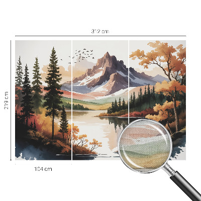 Selbstklebende Fototapete fürs Wohnzimmer Bergherbst