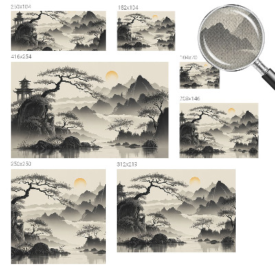 Selbstklebende Fototapete fürs Schlafzimmer Östliche Landschaft