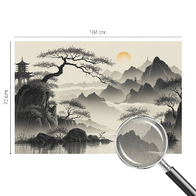 Selbstklebende Fototapete fürs Schlafzimmer Östliche Landschaft