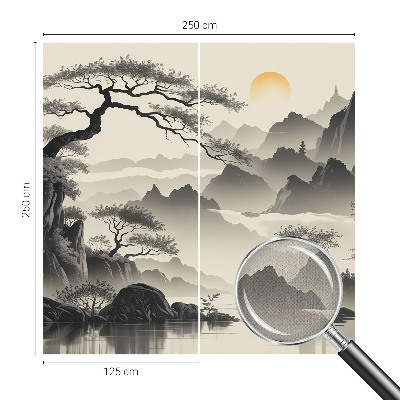 Selbstklebende Fototapete fürs Schlafzimmer Östliche Landschaft