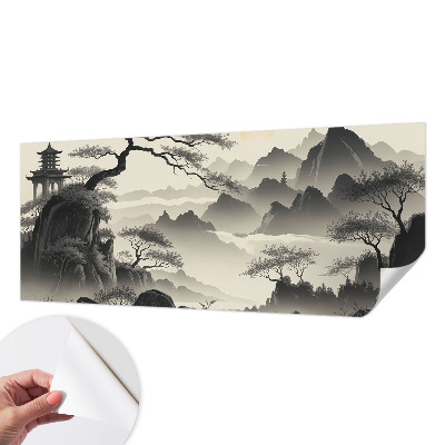 Selbstklebende Fototapete fürs Schlafzimmer mit Motiv einer östlichen Landschaft