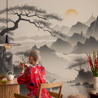 Selbstklebende Fototapete fürs Schlafzimmer Östliche Landschaft