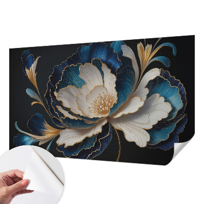 Selbstklebende Fototapete fürs Kinderzimmer Blumenmuster