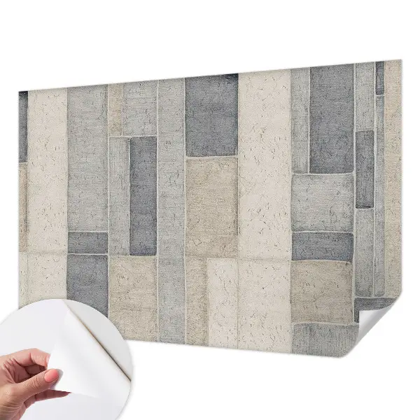 Fototapete in 3D-Optik mit geometrischem Mosaikmotiv