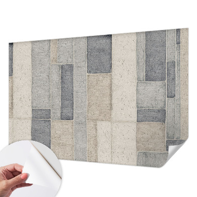 Fototapete in 3D-Optik mit geometrischem Mosaikmotiv
