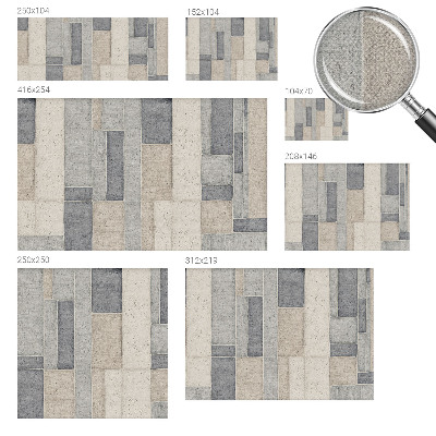 Fototapete in 3D-Optik Geometrisches Mosaik