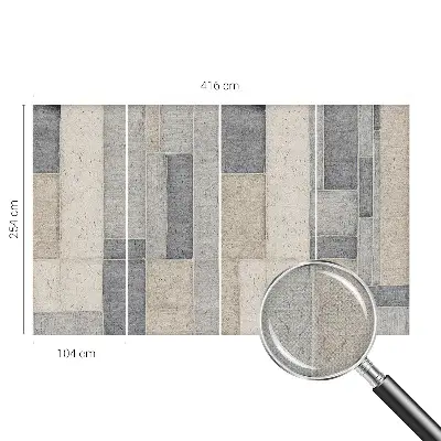 Fototapete in 3D-Optik mit geometrischem Mosaikmotiv