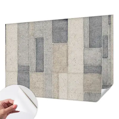 Fototapete in 3D-Optik mit geometrischem Mosaikmotiv