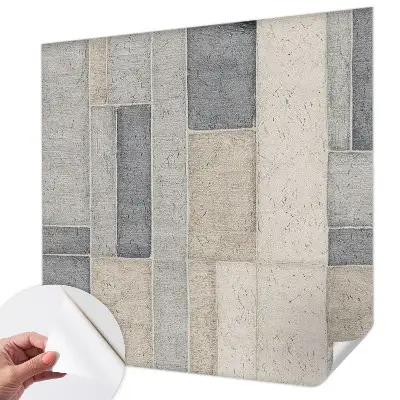 Fototapete in 3D-Optik mit geometrischem Mosaikmotiv
