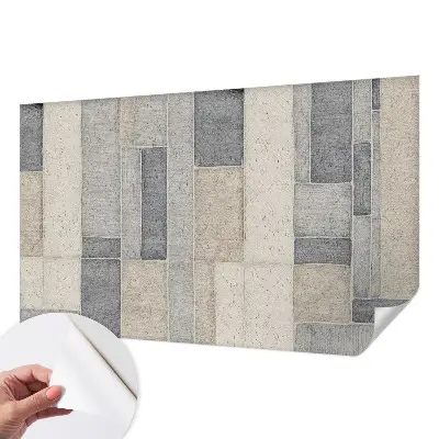 Fototapete in 3D-Optik mit geometrischem Mosaikmotiv