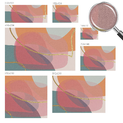 39D-Fototapete fürs Wohnzimmer Bunte Formen