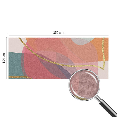 39D-Fototapete fürs Wohnzimmer Bunte Formen