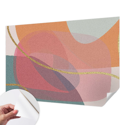 39D-Fototapete fürs Wohnzimmer Bunte Formen