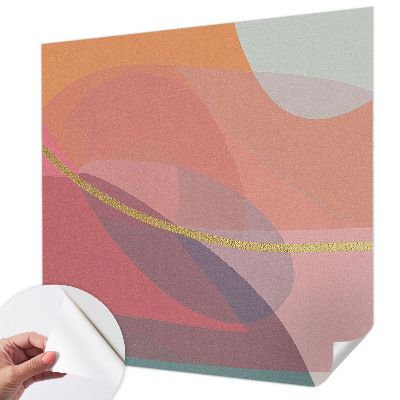 39D-Fototapete fürs Wohnzimmer Bunte Formen