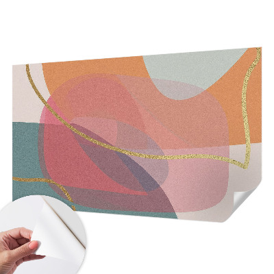 39D-Fototapete fürs Wohnzimmer Bunte Formen