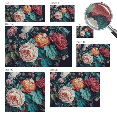 Fototapete nach Maß mit bunten Blumen