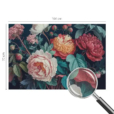 Fototapete nach Maß mit bunten Blumen