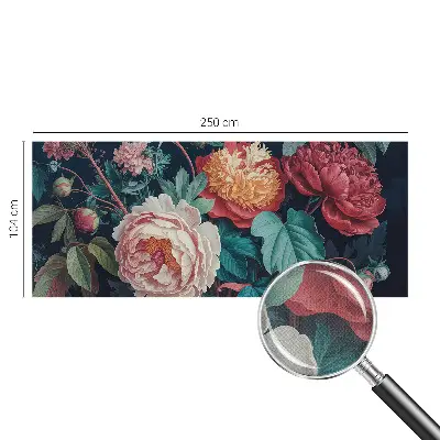 Fototapete nach Maß mit bunten Blumen