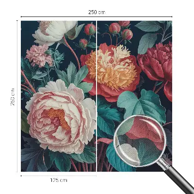 Fototapete nach Maß mit bunten Blumen