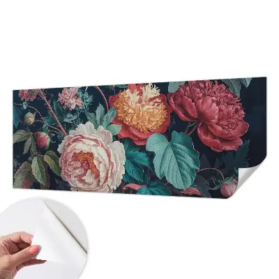 Fototapete nach Maß mit bunten Blumen