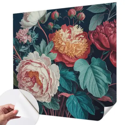 Fototapete nach Maß mit bunten Blumen