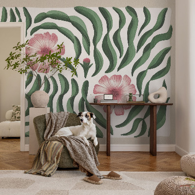 39D-Fototapete fürs Schlafzimmer Blütenblätter