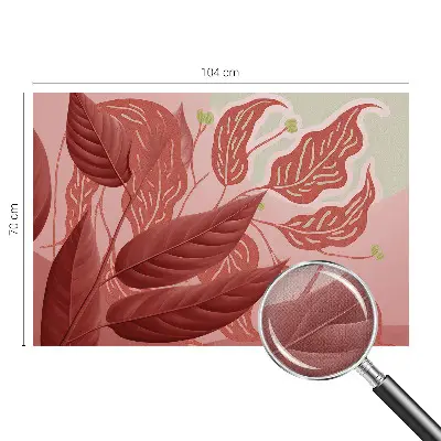 Moderne Fototapete nach Maß mit Bio-Blätter-Motiv