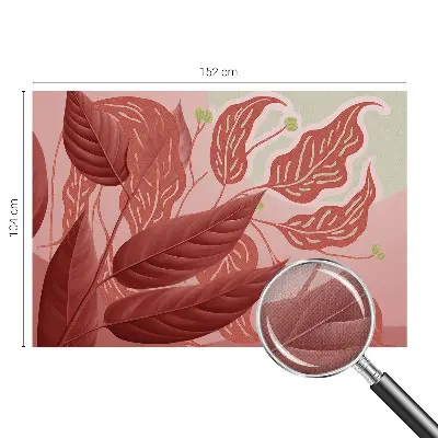 Moderne Fototapete nach Maß mit Bio-Blätter-Motiv