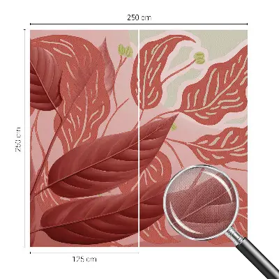 Moderne Fototapete nach Maß mit Bio-Blätter-Motiv