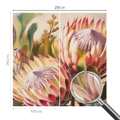 Motivtapete nach Maß mit Protea-Blüten