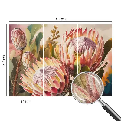 Motivtapete nach Maß mit Protea-Blüten