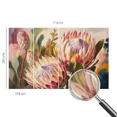 Motivtapete nach Maß mit Protea-Blüten
