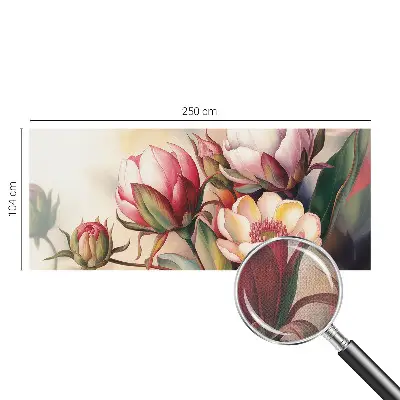 Motivtapete fürs Wohnzimmer mit einem Blumenstrauß als Motiv