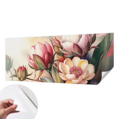 Motivtapete fürs Wohnzimmer mit einem Blumenstrauß als Motiv