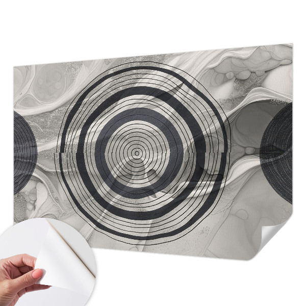 Vintage tapete Graue Kreise