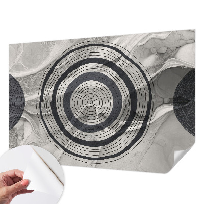 Vintage tapete Graue Kreise