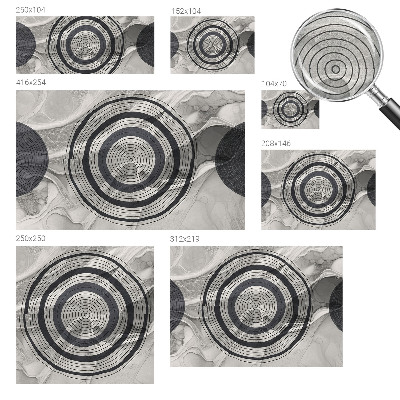 Vintage tapete Graue Kreise