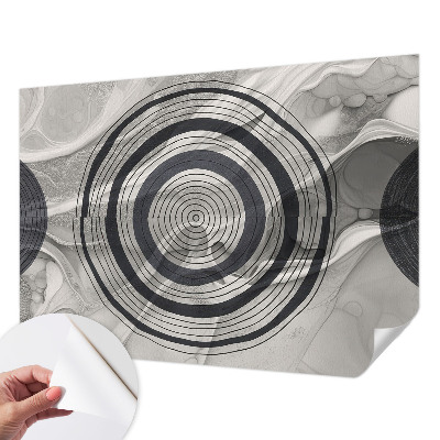 Vintage tapete Graue Kreise