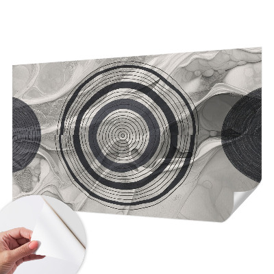 Vintage tapete Graue Kreise