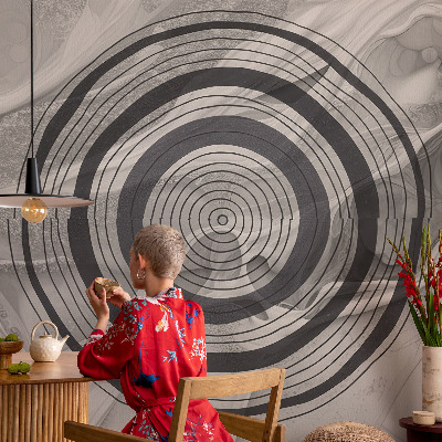 Vintage tapete Graue Kreise