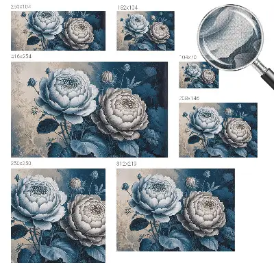 Selbstklebende Fototapete für die Wand mit romantischem Blumenmotiv