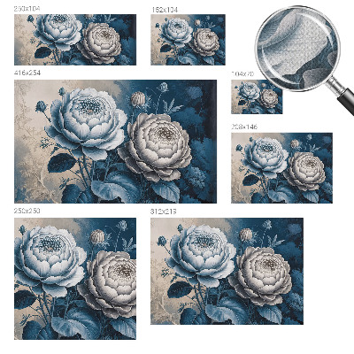 Selbstklebende Fototapete für die Wand Romantische Blumen