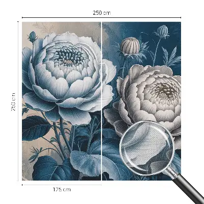 Selbstklebende Fototapete für die Wand mit romantischem Blumenmotiv