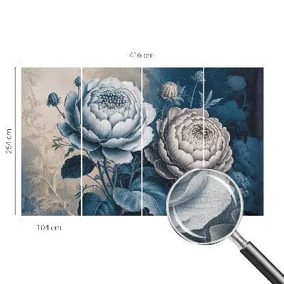 Selbstklebende Fototapete für die Wand mit romantischem Blumenmotiv