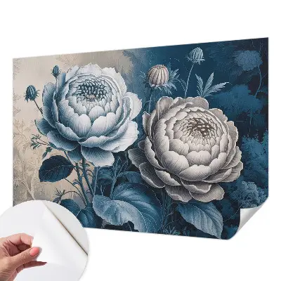 Selbstklebende Fototapete für die Wand mit romantischem Blumenmotiv