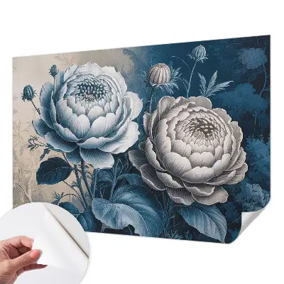Selbstklebende Fototapete für die Wand mit romantischem Blumenmotiv