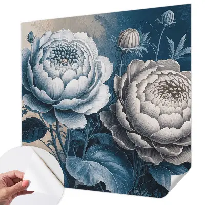 Selbstklebende Fototapete für die Wand mit romantischem Blumenmotiv