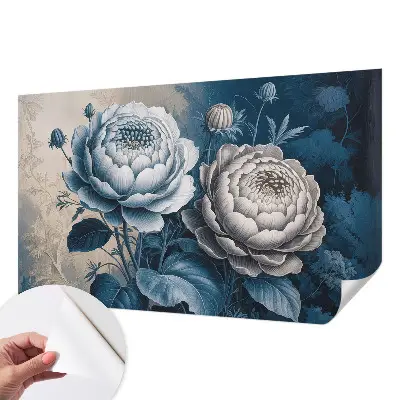 Selbstklebende Fototapete für die Wand mit romantischem Blumenmotiv