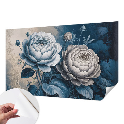 Selbstklebende Fototapete für die Wand Romantische Blumen